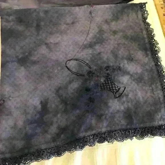 hand died lot of vtg linens perfect for crafting d - Picture 12 of 14